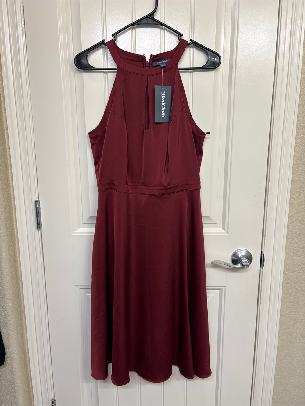NWT ModCloth Burgundy Midi Dress
